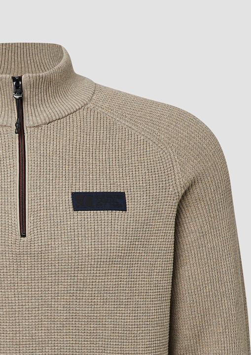 Produktbild s.Oliver Strickpullover Pullover aus Strukturstrick mit Troyer-Kragen (3XL)