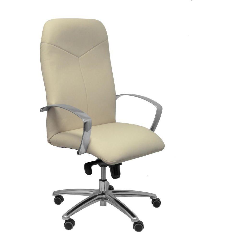 Piqueras y Crespo, Bürostuhl, Bürostuhl Caudete similpiel P&C 5DBSP02 Weiss Creme