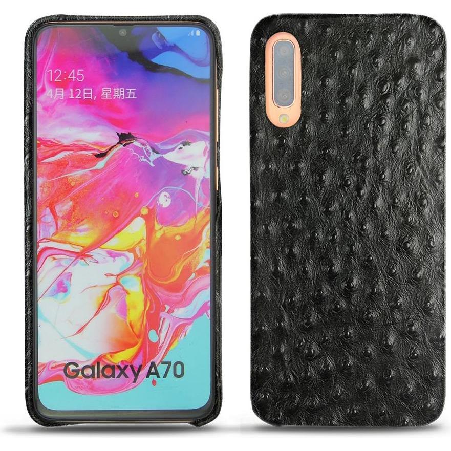 Noreve Lederschutzhülle (Samsung Galaxy A70), Smartphone Hülle, Schwarz