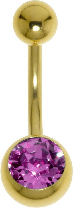 Produktbild Bijouteria Bauchpiercing (Premium Kristall, Chirurgenstahl 316L, PVD Beschichtung (goldfarbig))