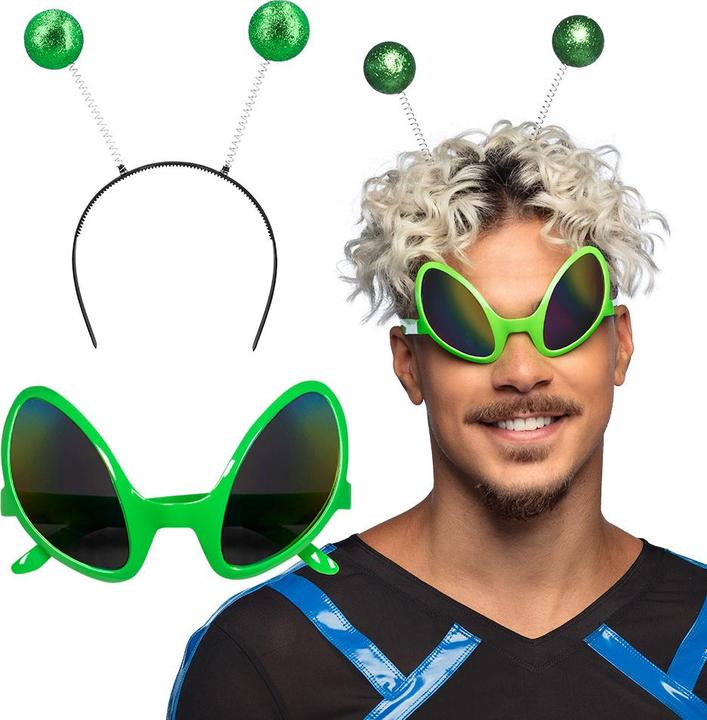 Actual product image Boland Alien Set: Partybrille und Tiara