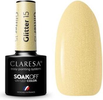 Immagine prodotto Claresa Smalto UV glitterato 5ml - Confezione da 15 (Giallo, Vernice UV gel)