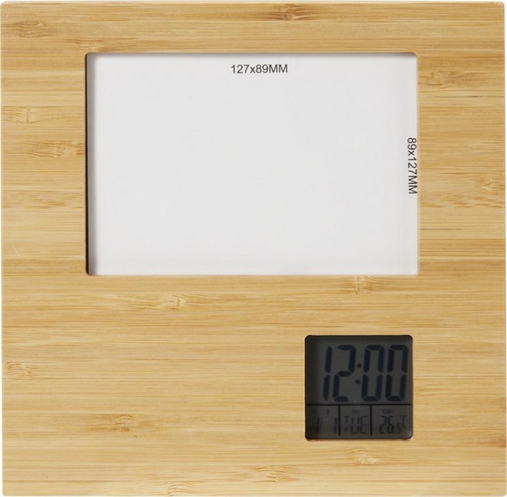 Produktbild Generic Fotorahmen mit Uhr Sasa Bambus