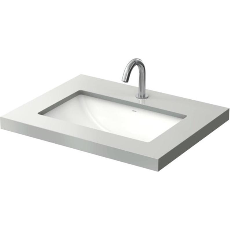 TOTO, Waschbecken, WU Unterbauwaschtisch 60cm o Hahnloch mit Überlauf eckig weiss (380 mm, 590 mm)