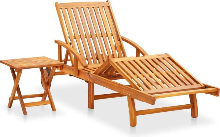 Actual product image vidaXL Sonnenliege mit Tisch (200 cm)