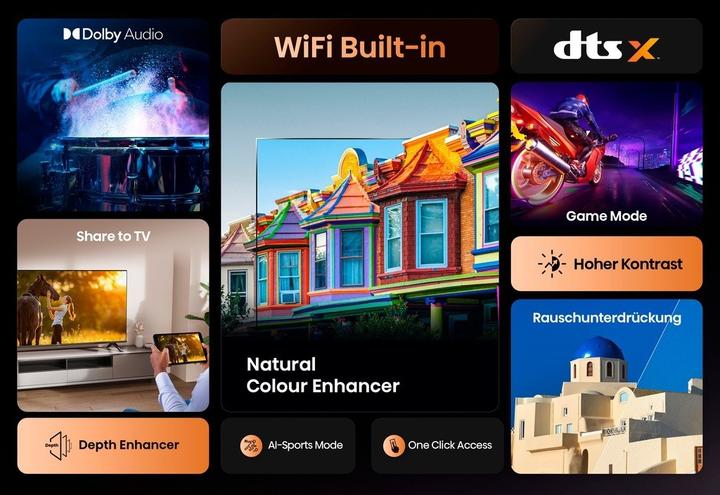 Image du produit Hisense TV 32E4QT 80cm 32" HD-Ready Smart TV Fernseher (32", EQ4, LED, HD ready)