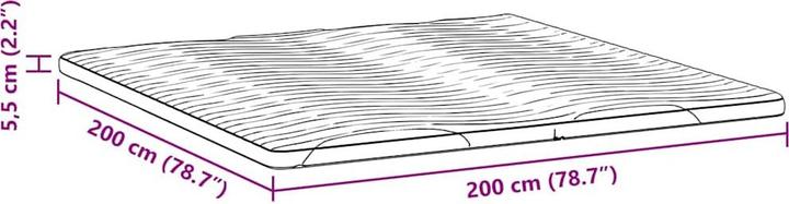 Produktbild vidaXL Matratzenauflage (200 x 200 cm)