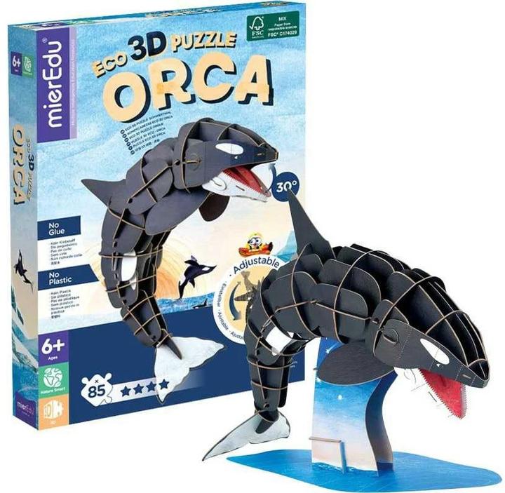 Produktbild mierEdu Eco 3D Puzzle - Der Orca (beweglich) (85 Teile)