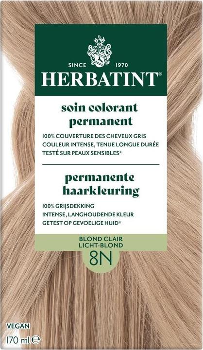 Herbatint Permanent Hair Coloring 8N Light Blonde (Light blonde)