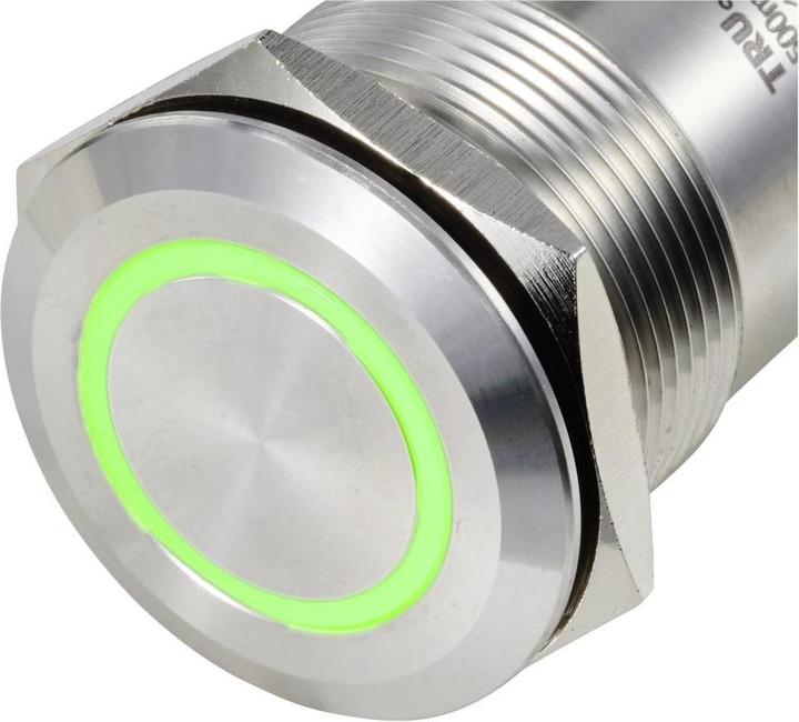Actual product image Tru Components TC-12835308 TC-PS223P10YSSG12T M12 MALE CONNECTOR Piezotaster 24
