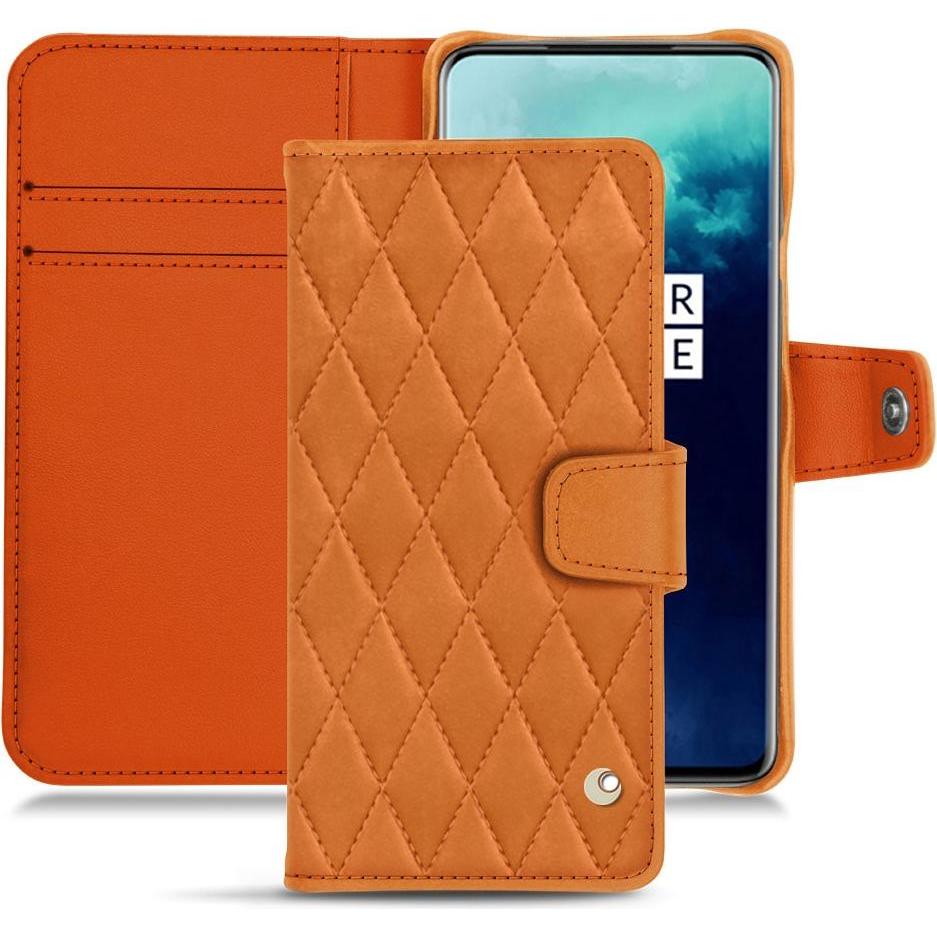 Noreve Lederschutzhülle Wallet (OnePlus 7T Pro), Smartphone Hülle, Orange