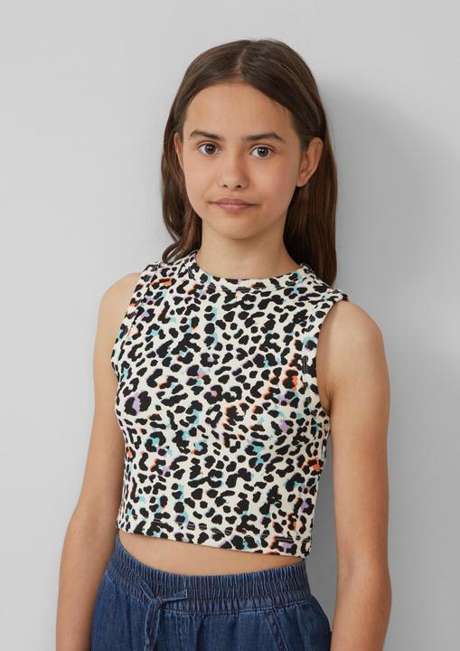 Produktbild S.Oliver T-Shirt Verkürztes Tanktop aus Rippware im Slim Fit (146, 152)