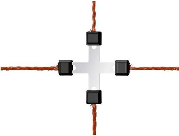 Produktbild Kerbl Litzclip Litzen-Kreuzverbinder 3mm, Edelstahl, 5 Stück