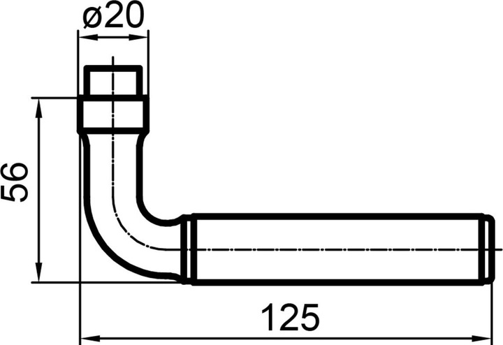 Image du produit Glutz Poignée de porte 5067 chromée poli (Poignée de porte)