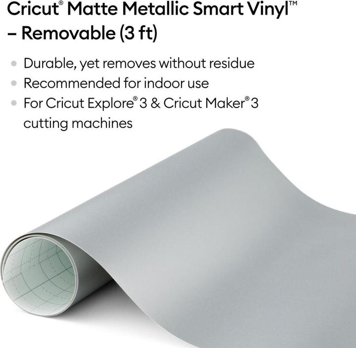 Produktbild Cricut Smart Vinyl Removable 33x91cm Mat Silver (P) (1x)
