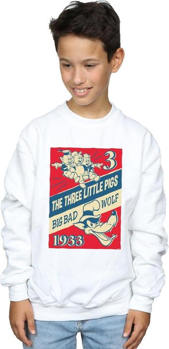 Produktbild Disney Three Little Pigs And The Big Bad Wolf Sweatshirt Jungen (152, 158)