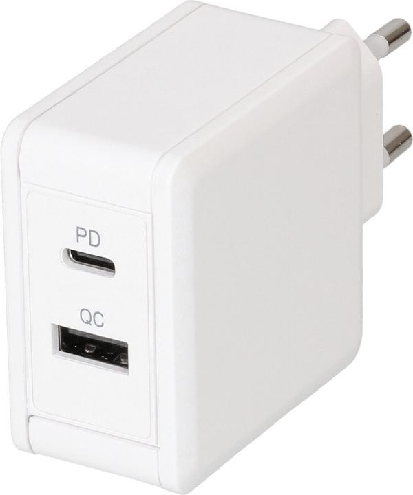 Max Hauri Schnellladeadapter 1x USB-C PD 1x USB-A 30W (30 W, 2 ports)