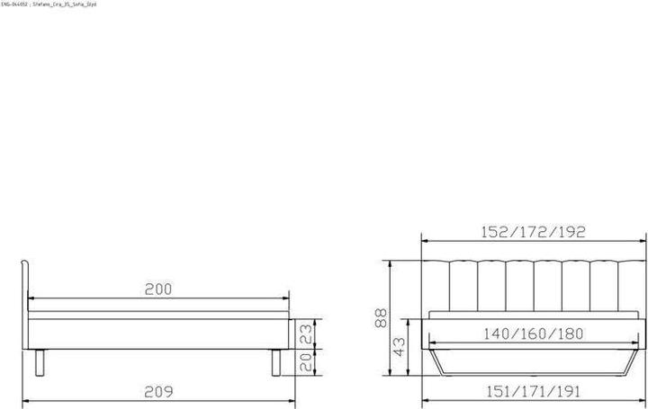 Image du produit Hasena Stefano 20 (180 x 200 cm)