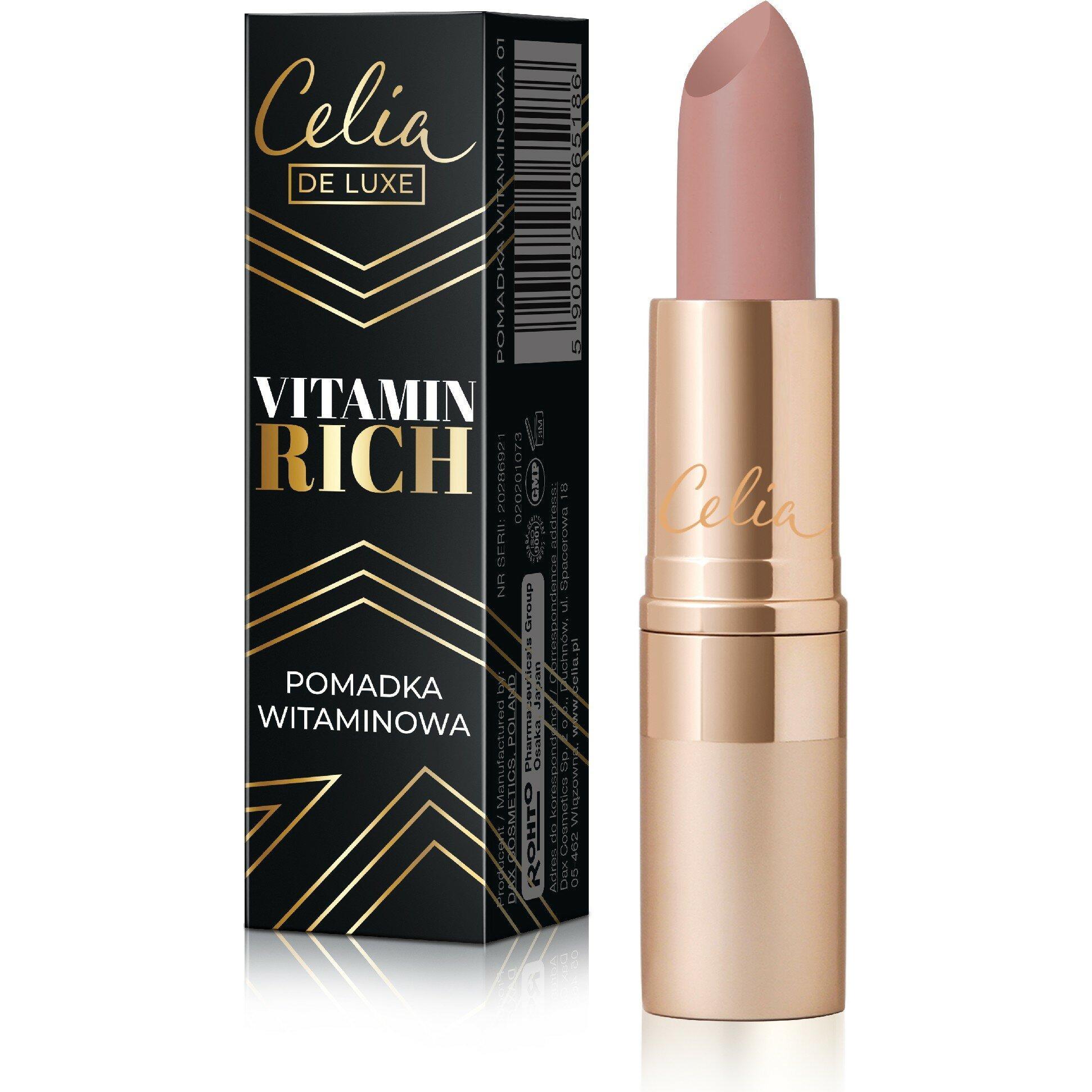 Celia, Lippenstift + Lipgloss, Vitamin Rich Vitamin Lipstick 01 3.5G