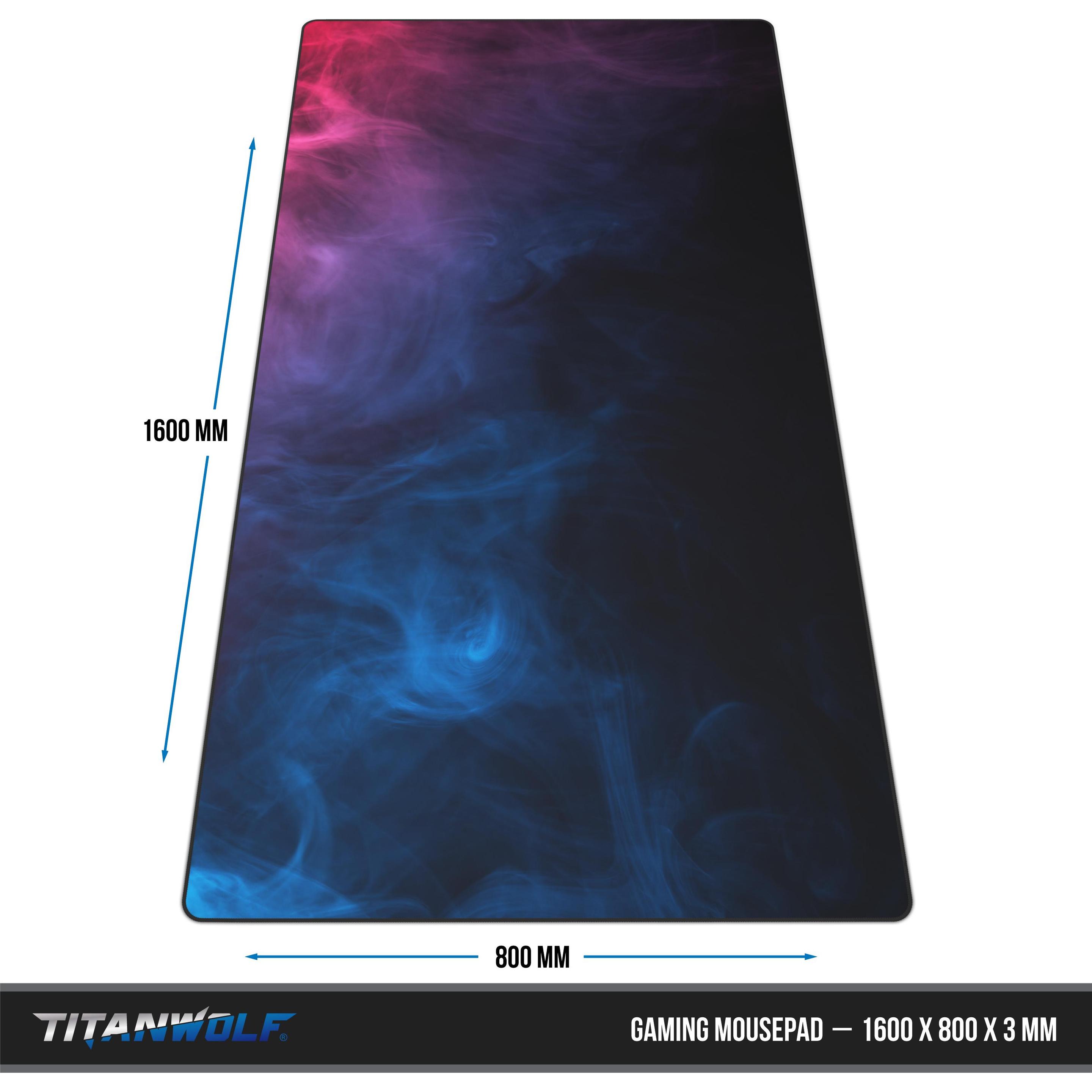 Thumbnail - Titanwolf Gaming Mauspad, XXXL Speed Gaming Mausmatte, Mousepad Extragrosse Fläche von 1600 x 800mm, Smoke (XXL), Mausma...