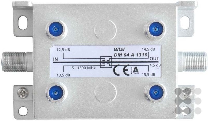 Actual product image WISI Branch DM 64 A 1316 4-fold 12.5...15.5dB (15.50 dB, Manifolds and Branchers)