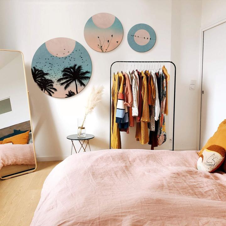 Image du produit Trenddeko Image - Coucher de soleil - rond (45 x 45 cm)