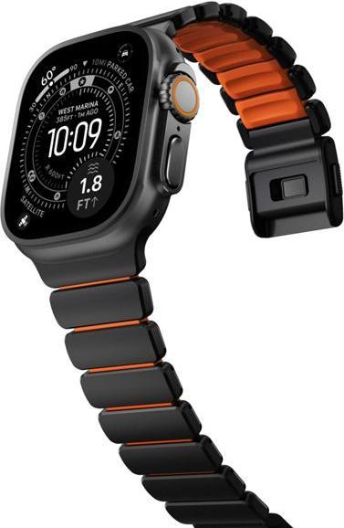 Actual product image Nomad Spartan Band Black Titanium Ultra Orange 49mm (FKM, Titanium, Titanium)