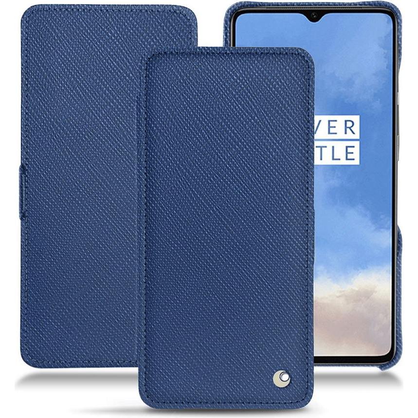 Noreve Lederschutzhülle horizontal (OnePlus 7T), Smartphone Hülle, Blau