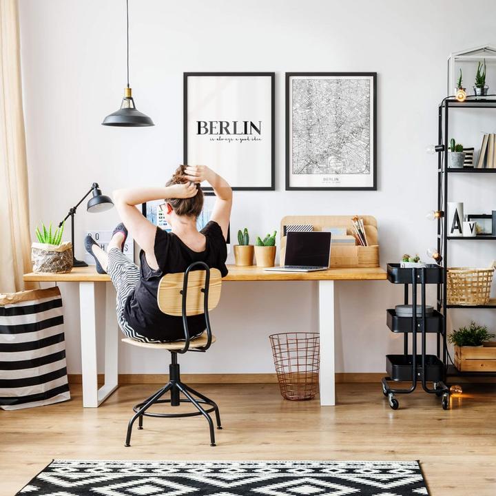 Actual product image Trenddeko City Map Berlin (30 x 24 cm)