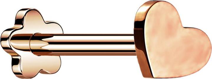 Actual product image Star Piercing Micro Threadless Labret Flower rose gold heart (without brass, Titanium)