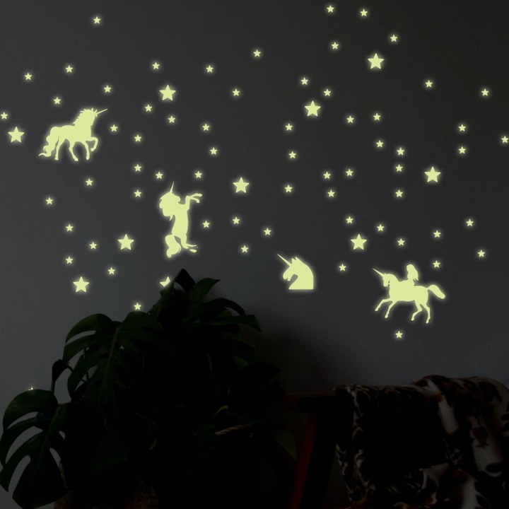 Image du produit Trenddeko Kit étoiles lumineuses licorne (21 x 28 cm)