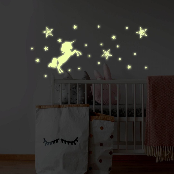Image du produit Trenddeko Sticker lumineux licorne (21 x 21 cm)