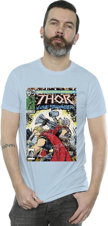 Image du produit - T-shirt THOR LOVE AND THUNDER VINTAGE POSTER - Homme (XXL)