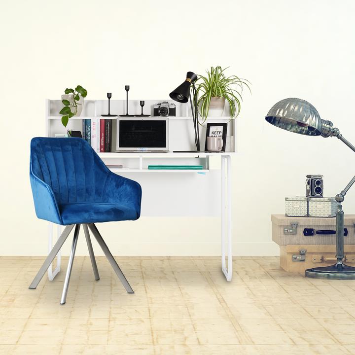Image du produit Relaxdays Bureau avec étagères à compartiments (120 x 60 x 109 cm)