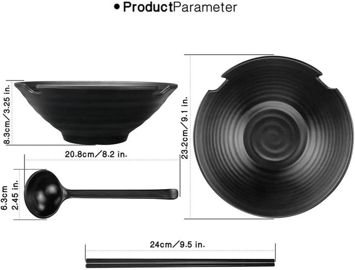 Actual product image Lanbent Ramen bowl set (23 cm)