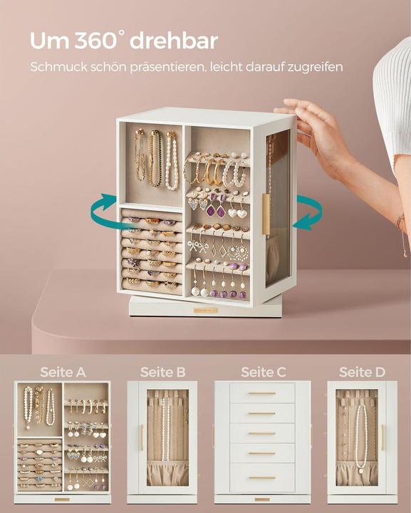 Produktbild Songmics Schmuckschatulle 16 x 22,2 x 28.5 cm