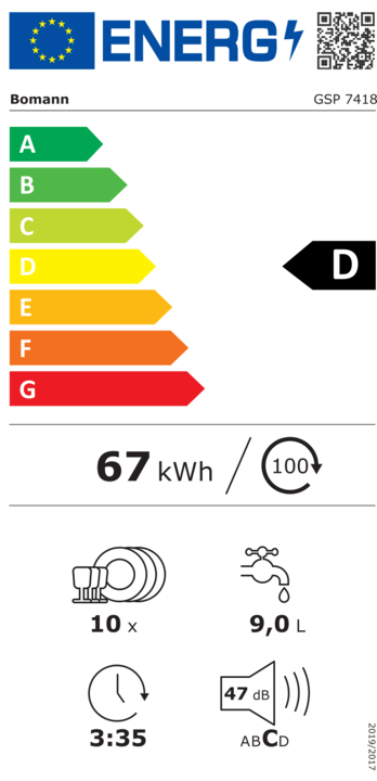 Energie-Label Bomann BOM GSP 7418