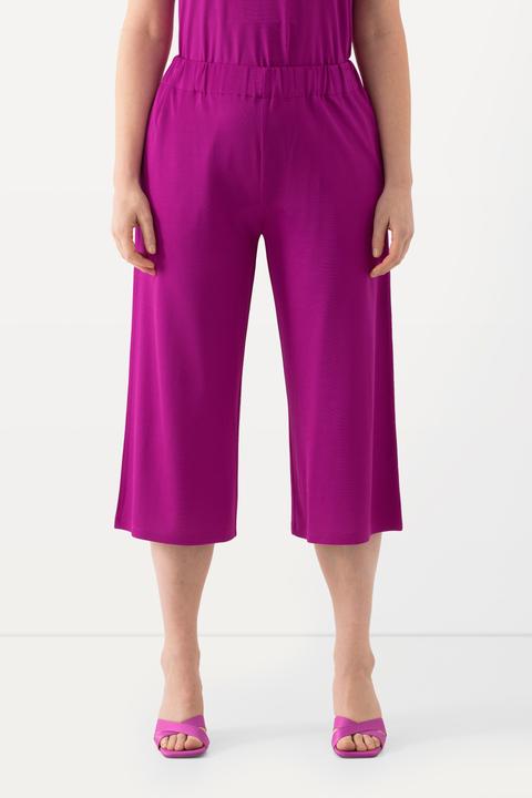 Produktbild Ulla Popken Slinky-Culotte, wadenlang, weites Bein, Elastikbund (42, 44)