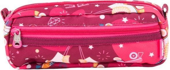 Roller-Federmäppchen mit 2 Fächern, rosa