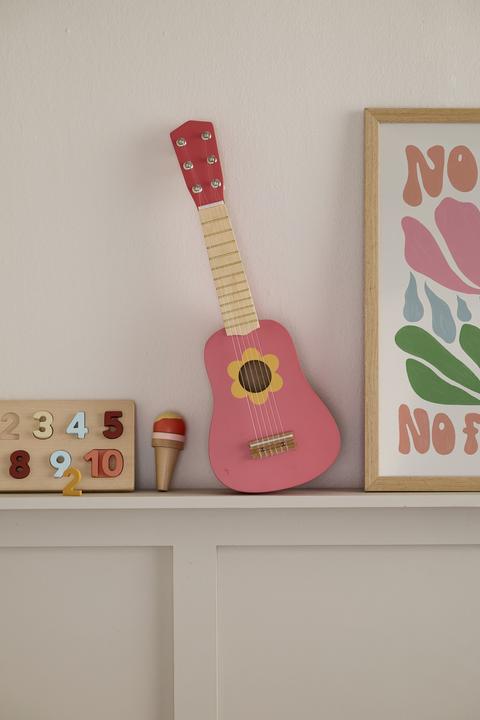 Produktbild Kids Concept Gitarre pink mit Blumenmuster