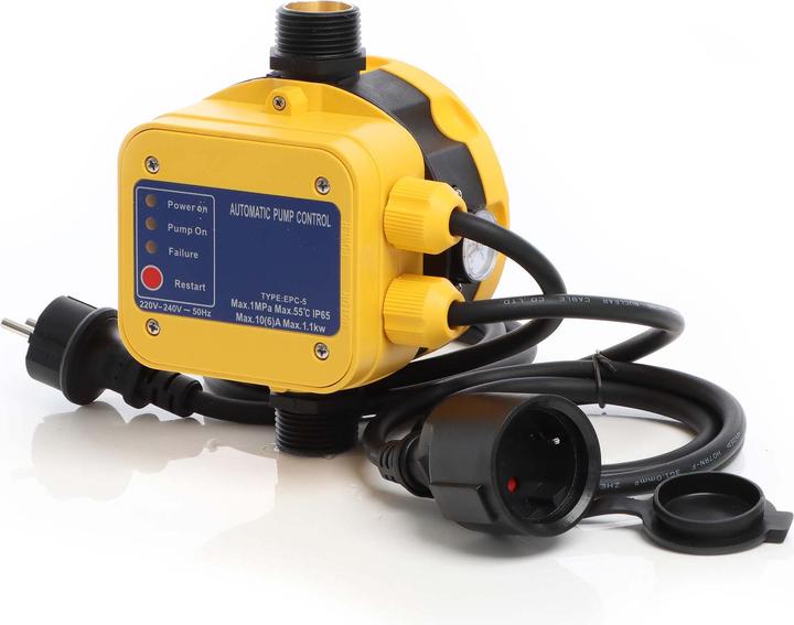 Produktbild Wiltec Druckschalter Kabel EPC-5 230V 1-phasig Pumpensteuerung Hauswasserwerk (Hauswasserpumpe)