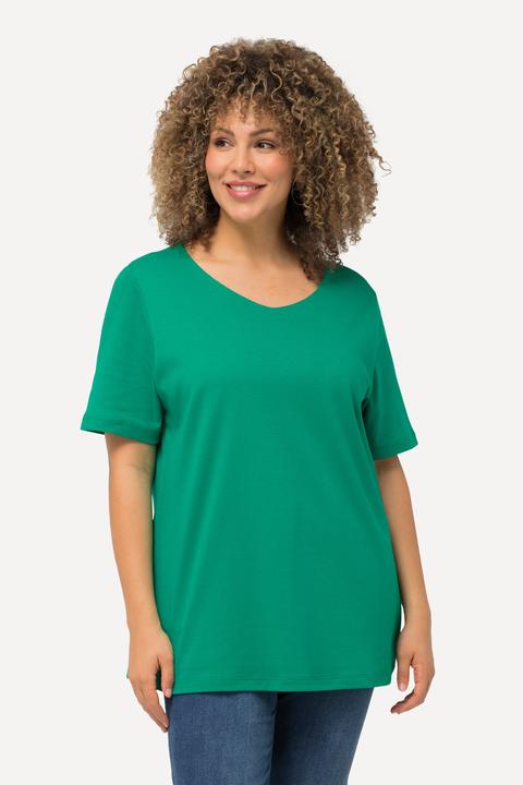 Produktbild Ulla Popken Shirt, doppellagige Vorderseite, Slim, Rundhals, Halbarm (56)