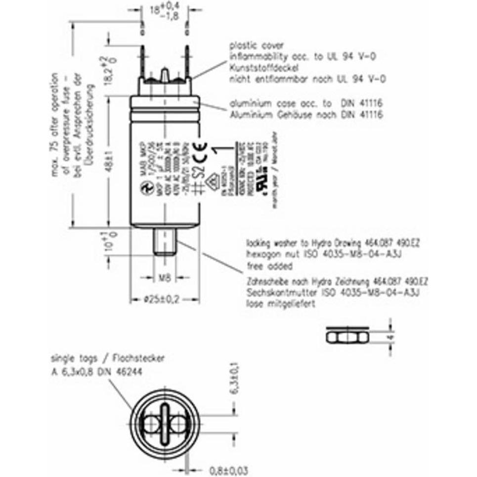 Thumbnail - Hydra MKP-Motorkondensatoren, Kondensator