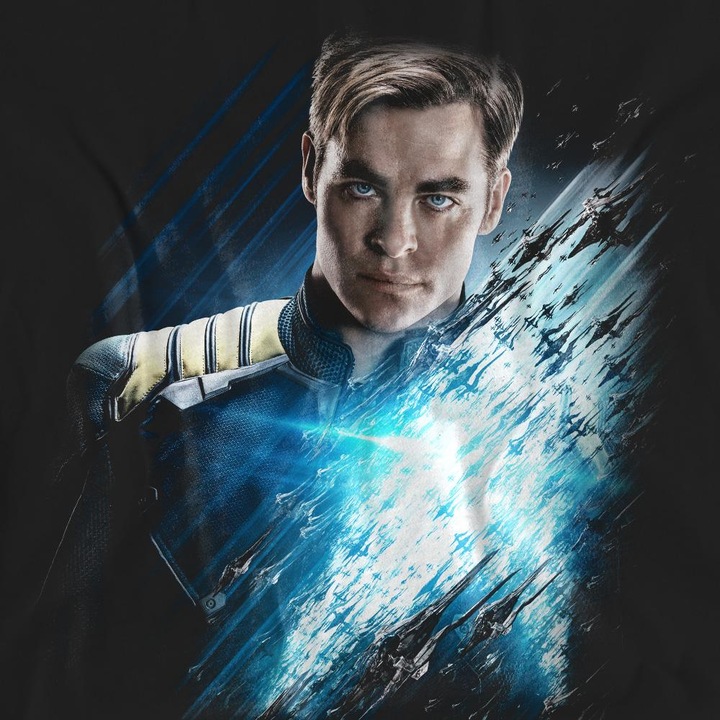 Actual product image Star Trek Beyond Unisex Adult Captain Kirk Poster T-Shirt (XXL)