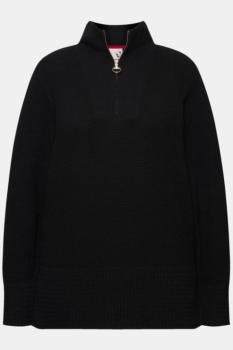 Produktbild Ulla Popken Strick-Troyer, Stehkragen, Zipper, Langarm (46, 48)