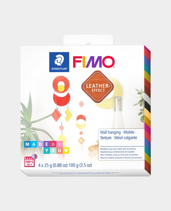 Actual product image Fimo modelling clay leather-effect set "Wall hanger