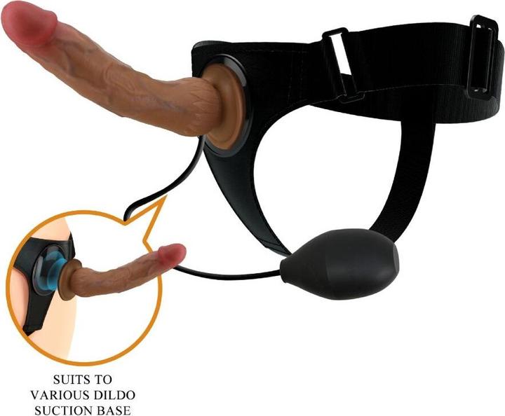 Actual product image Pretty Love - Kyton Universal Harness Slip Mit Squirting Dildo 19 cm Mulato