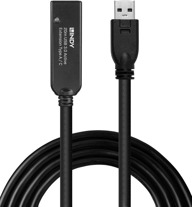 Produktbild Lindy 20m USB 3.0 Active Extension Type A to C (20 m, USB 3.2 Gen 1)