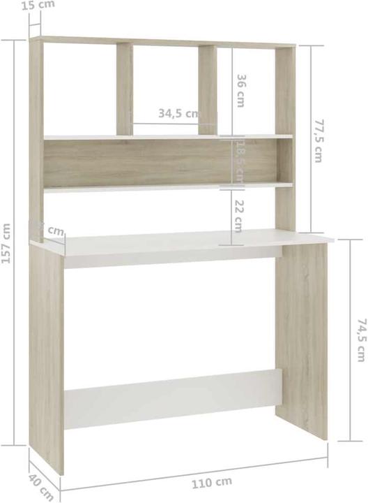 Image du produit vidaXL Bureau (110 x 110 x 157 cm)