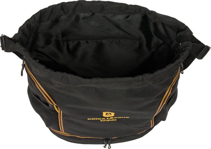 Produktbild Kings League Rucksacktasche mit Bändern Schwarz 35 x 40 x 1 cm